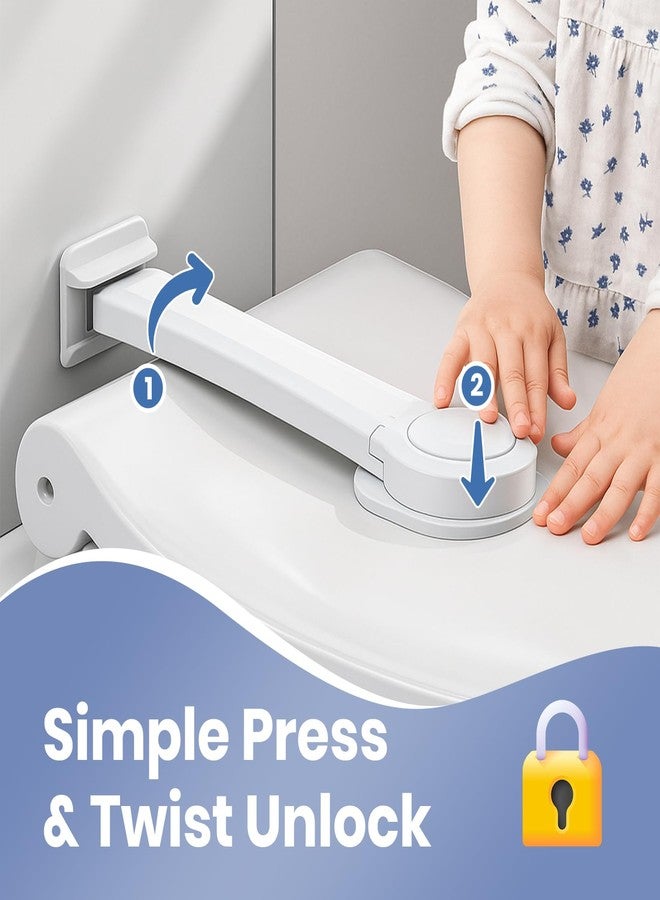 ZypplyPro Baby Proofing Toilet Seat Locks (2-Pack) – Ideal Baby Proof Toilet Lid Locks - Easy Installation Toilet Locks Set - No Tools Required - Image 2